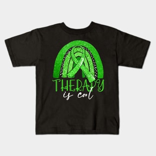 Therapy Is Cool  End the Stigma Mental Health Awareness Kids T-Shirt